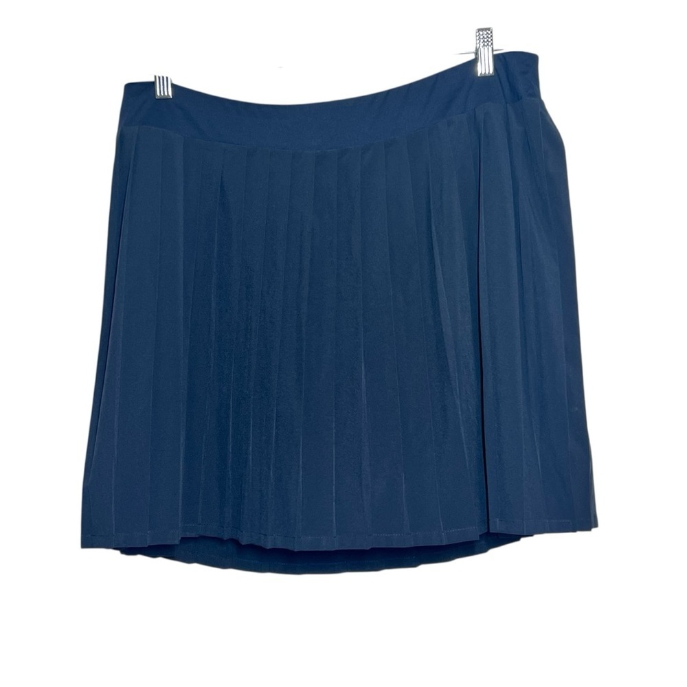 J Jill Fit Skort Womens Size XL Navy Blue Pleated Skirt Tennis Pickleball NWT